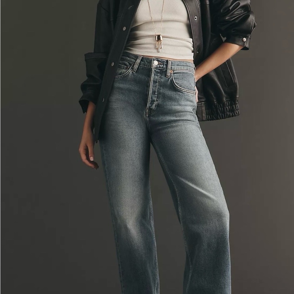 RE/DONE High-Waisted Wide Legged Jeans